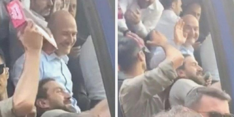 Soylu’nun otobüsünden atılan oyuncak vatandaşın başına çarptı