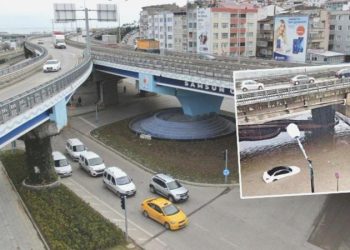 10 milyonluk ‘yağmur suyu kolektör hattı’ işe yaramadı: Belediye Meskenleri kavşağı sular altında