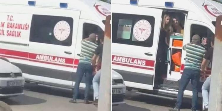Ambulansa hem yol vermedi hem önünü kesip ‘hasta mı var’ diye sordu