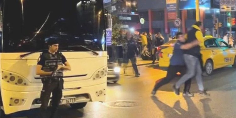 Bağdat Caddesi’nde Galatasaray taraftarlarının araçlarına atak