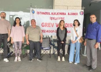 Bakanlığa bağlı İstanbul Kalkınma Ajansı’nda çalışanların grevi sürüyor: Enflasyonun faturası emekçiye!