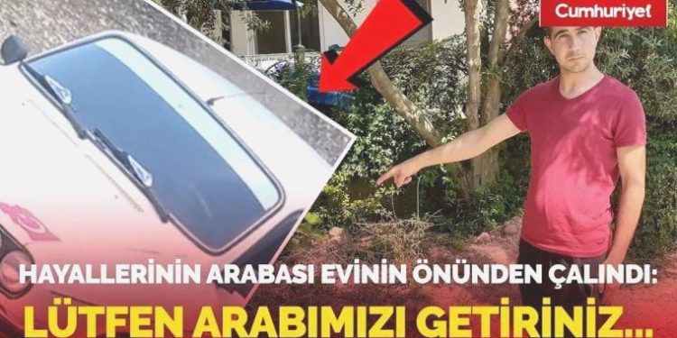 Düğünde takılan altınlarla otomobil almışlardı! Hayallerinin arabası konutunun önünden çalındı