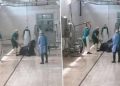 Et ve Süt Kurumu’nda reaksiyon çeken manzaralar: Hayvanı bayıltmak için başına tekraren sopayla vurdu