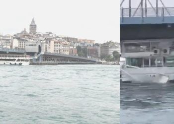 Galata Köprüsü’ne Tekne Çarptı!