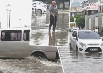 İzmir’i Sağanak Vurdu! Sokakları Su Bastı…