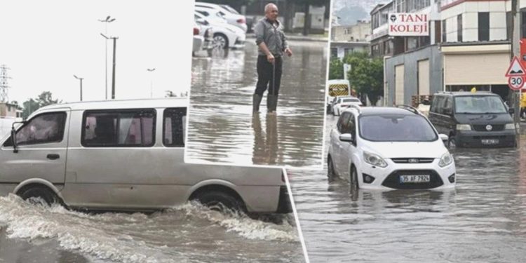 İzmir’i Sağanak Vurdu! Sokakları Su Bastı…