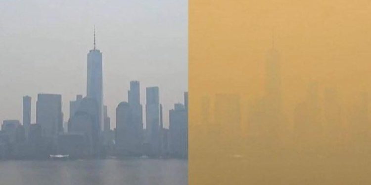 Kanada’daki orman yangınlarının etkilediği ABD’de ‘kırmızı alarm’ verildi, New York duman altında kaldı