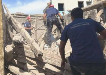 Kayseri’de metruk bina yıkımında göçük: 1 meyyit