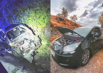 Denetimden çıkan araç evvel bariyere çarptı, sonra kanala düştü: 1 meyyit, 1 yaralı!