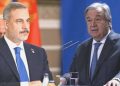 Dışişleri Bakanı Hakan Fidan, BM Genel Sekreteri Guterres ile telefonda görüştü