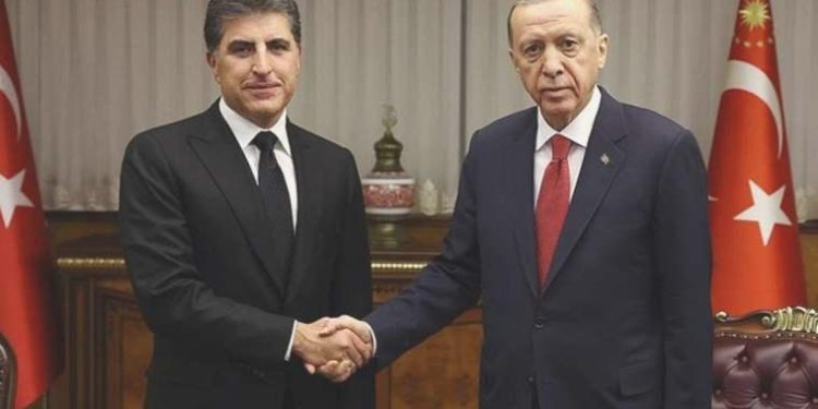 Erdoğan, IKBY Lideri Neçirvan Barzani ile görüştü