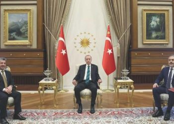Erdoğan ve Hakan Fidan, Mesrur Barzani’yi kabul etti