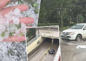 İç Anadolu’yu sağanak ve dolu vurdu: Yollar su altında kaldı, kent beyaza büründü