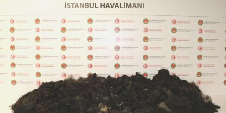 İstanbul Havalimanı’nda 93 kilo insan saçı ele geçirildi!