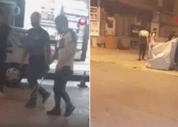 Küçükçekmece’de arbede sonrası ‘samuray kılıcı’ ile görüntülendi