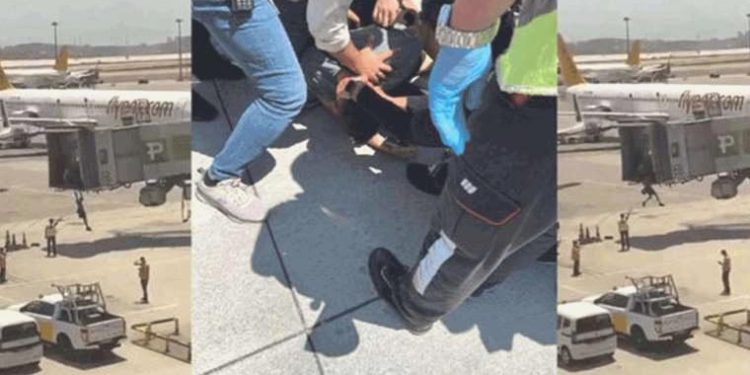 Sabiha Gökçen Havalimanı’nda aprona atlayan baba ve oğul hudut dışı edildi