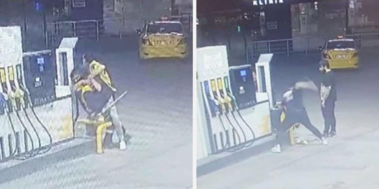 Şişli’de dehşet anları: Akaryakıt istasyonu çalışanını öldüresiye darbettiler!