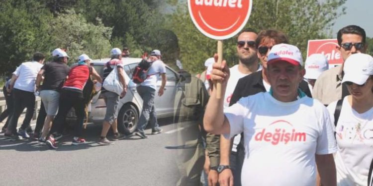 Tanju Özcan’ın Ankara’ya başlattığı ‘Değişim ve Adalet’ yürüyüşünde ikinci gün: 30 kilometrelik yolu geride bıraktı…