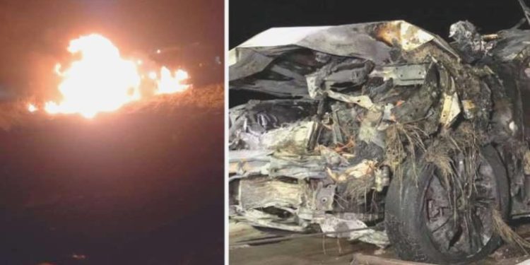 Ankara’da kazaya karışan iki araç alev topuna döndü: 6 yaralı