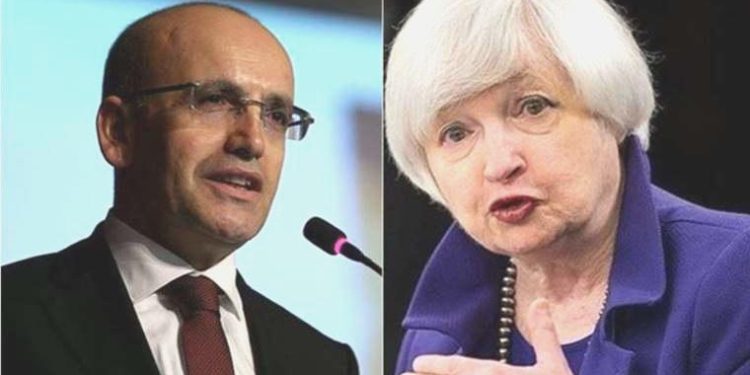 Bakan Mehmet Şimşek, Yellen ile görüştü