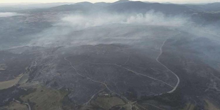 Çanakkale’deki orman yangınına 37 saattir müdahale sürüyor