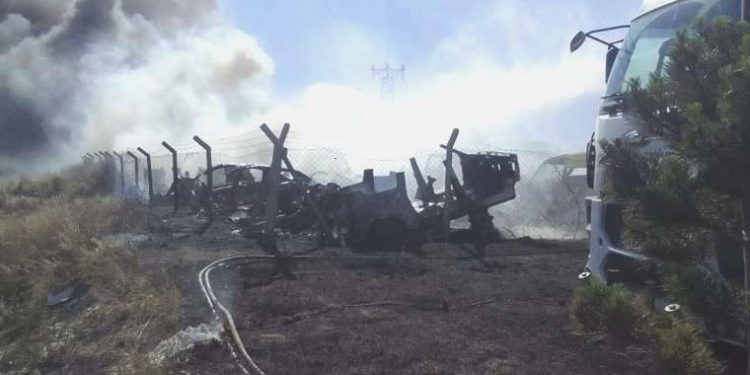 Çorum Sanayi Sitesi’nde çıkan yangında 200 hurda araç yandı