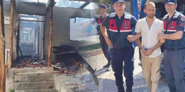 Evvel katledip sonra konutlarını yakmıştı: Katil damat tabirinde kabahatini itiraf etti