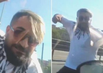 Evvel yol kesti, sonra gebe bayanın bulunduğu arabayı yumrukladı