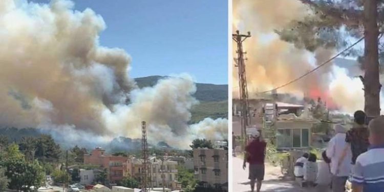 Hatay’da orman yangını! Yerleşim yerlerine yaklaşıyor…