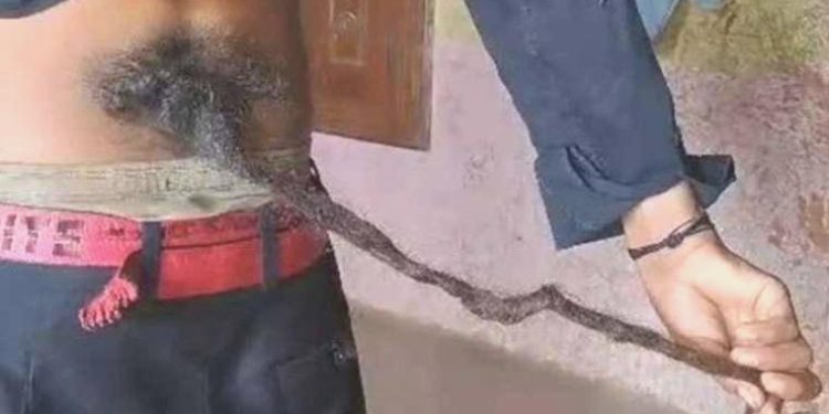 Hindistan’da halk, sırtından kuyruk çıkan çocuğa tapınmaya başladı