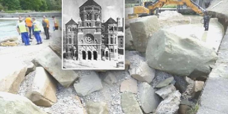 Hitler’in buyruğuyla yıkılan sinagogun kesimleri bulundu