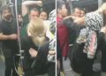 Metrobüste tekme tokat kavga! Anbean kaydedildi…