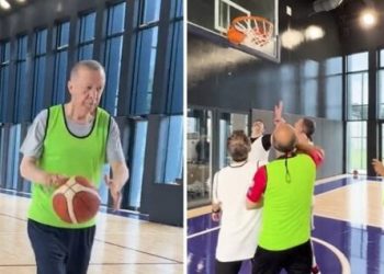 Cumhurbaşkanı Erdoğan’ın pota görüntüleri gülümsetti