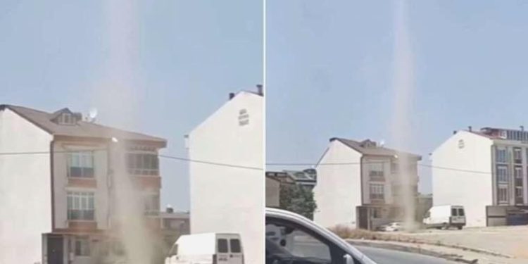 İstanbul’da kentin ortasında hortum paniği!