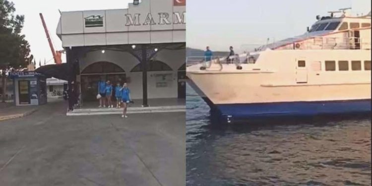 Rodos’tan tahliye edilenler Marmaris’e getirildi