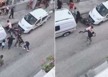 ‘Yan bakma’ arbedesinde sokak ringe döndü!