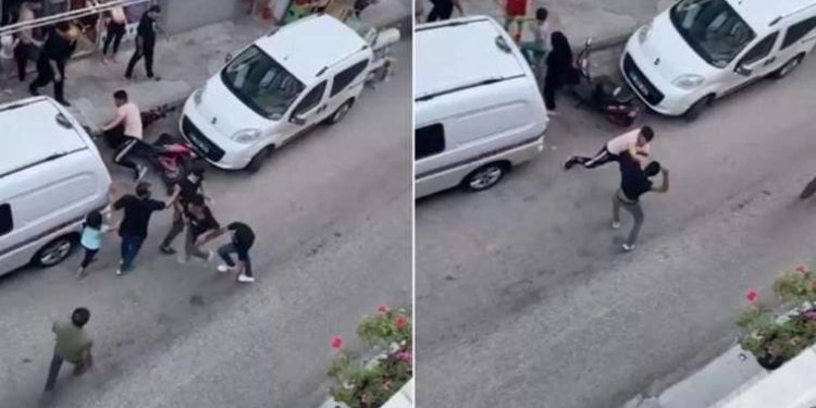 ‘Yan bakma’ hengamesinde sokak ringe döndü!