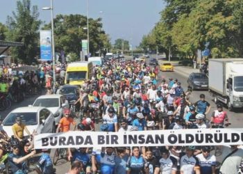 Yüzlerce bisikletli Doğanay Güzelgün için pedal çevirdi