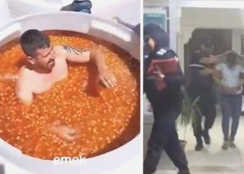 Zeytinleri çıplak formda sepetleyen şahıs tutuklandı