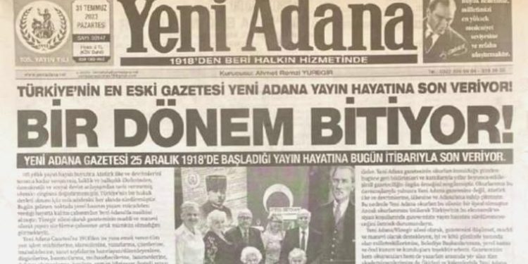 105 yıllık ‘Yeni Adana Gazetesi’ yayın hayatına son verdi