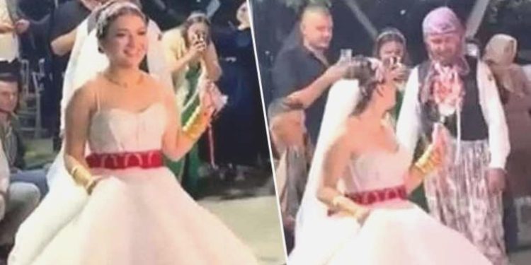 Adetin böylesi! Gelin düğünde damada tasma takıp ‘Salako’ müziği eşliğinde gezdirdi