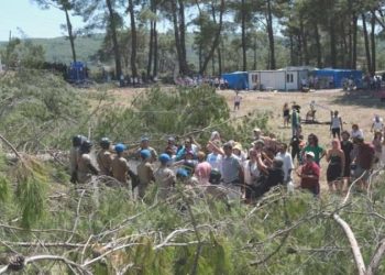 Akbelen’de ağaç katliamına karşı direnen çevreciler üzgün: Taziye çadırı üzere