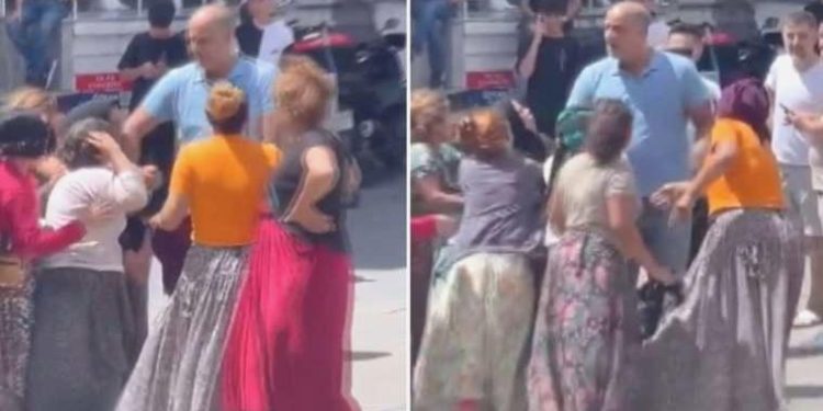 Güngören’de işyeri sahibi hırsızlık şüphelisi bayanı saçından tutarak darbetti