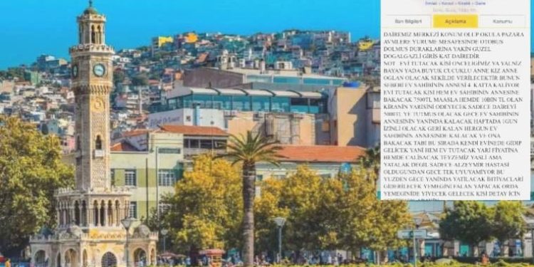 İzmir’de bir garip kiralık ilanı: Bakıcılık da yapacak!