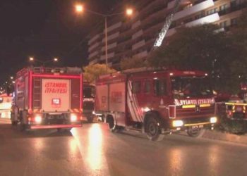 Pendik’te lüks sitede yangın çıktı