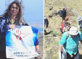 ‘Sağlıkta Şiddete Hayır’ demek için Süphan Dağı’na tırmandı