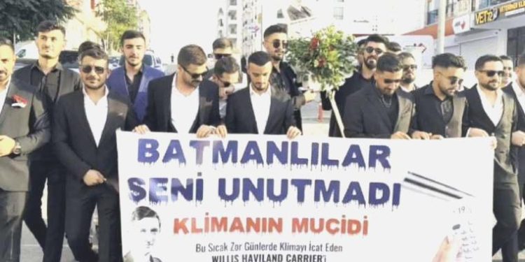 Sıcaklığın 40 derecenin üzerinde olduğu Batman’da klimanın mucidine anma aktifliği