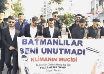 Sıcaklığın 40 derecenin üzerinde olduğu Batman’da klimanın mucidine anma aktifliği