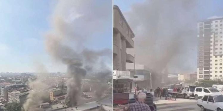 Son Dakika: İstanbul Bayrampaşa’da iş merkezinde yangın!