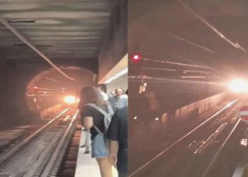 Üsküdar’da raylara atlayan kişi paniğe neden oldu